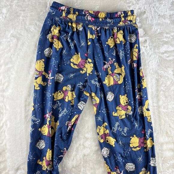 Disney Winnie the Pooh Pajama Pants "Taking It Easy" Cozy Blue - Picture 3 of 6